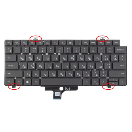 Клавиатура Dell Latitude 5420 5421 5430 5431 7420 7430 7520 7530 P137G 0CW3R5 NSK-QXABC 490.0GE07.0A01 0DJV29 PK1330S