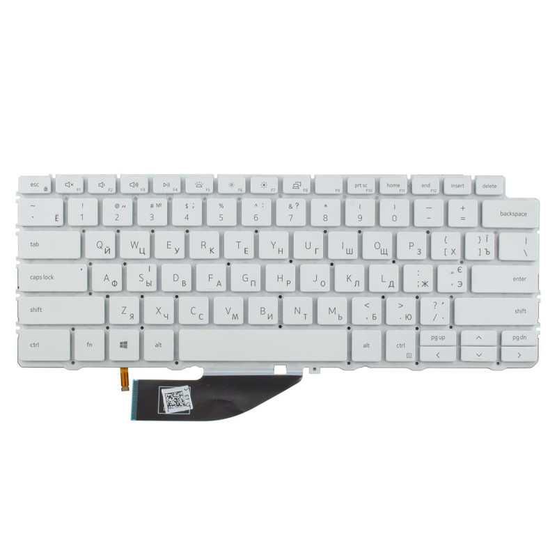 Клавіатура Dell XPS 13 7390 9310 2-in-1 P103G RU UA White Backlit 0XD3H3 PK132C91B00 NSK-ET1BC