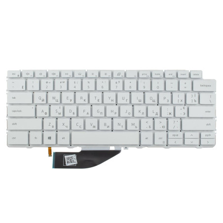 Клавіатура Dell XPS 13 7390 9310 2-in-1 P103G RU UA White Backlit 0XD3H3 PK132C91B00 NSK-ET1BC