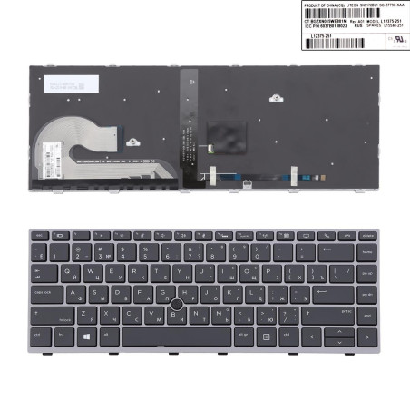 Клавіатура HP EliteBook 745 840 G5 G6 6037B0138622 L14377-251 L14378-251 L14379-251 L12375-251 L15540-251 6037B013802