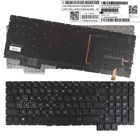Клавиатура HP Omen 15-CE 15T-CE 9Z.NEABQ.101 HPM17K73USJ920 924005-001 929478-DB1 929478-161 929478-001 HPM17K83USJ92