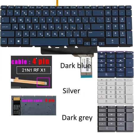 Клавиатура Victus Gaming Laptop 16-s1023dx A1SV3UA 16-E 16-D 16-R 16-S TPN-Q263 Q264 TPN-C169 C170 M75758-001 M75758-251 16-r01