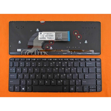 Клавиатура HP Probook 440 G0 440 G1 445 G1 US черная без рамки с подсветкой Win8