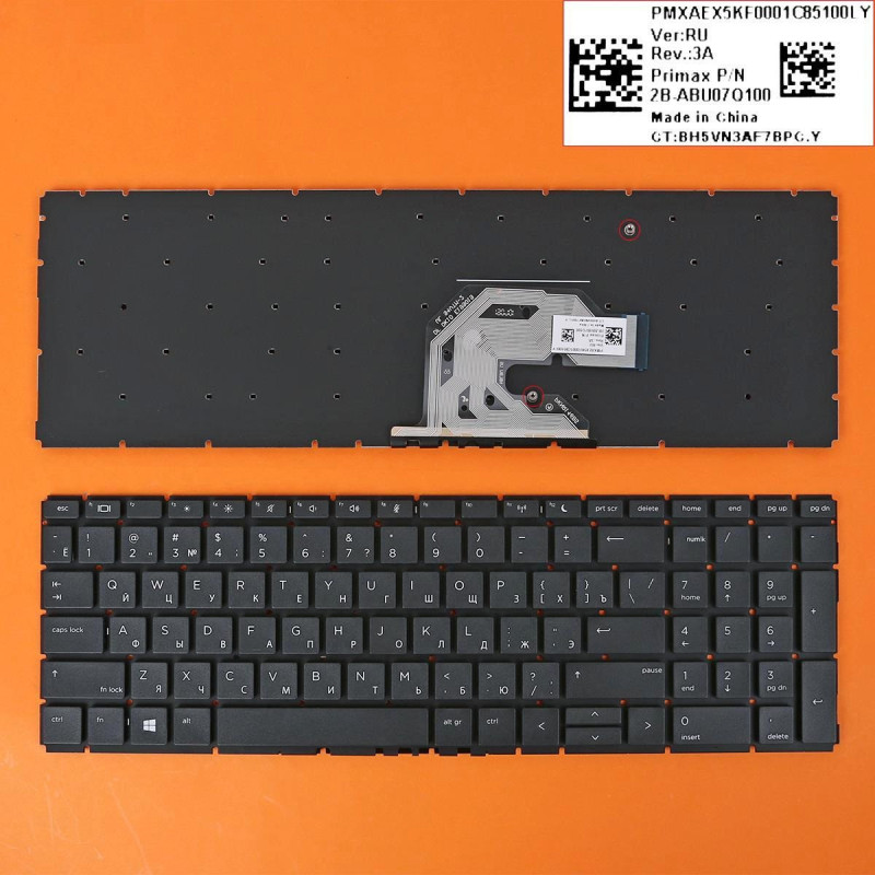 Клавиатура HP Probook 450 450R 455 G6 G7 2B-ABU07Q100 2B-BBU29Q100 PMXAEX8K80101010900B9 2B-ABU07Q100 V181646BS1 L450