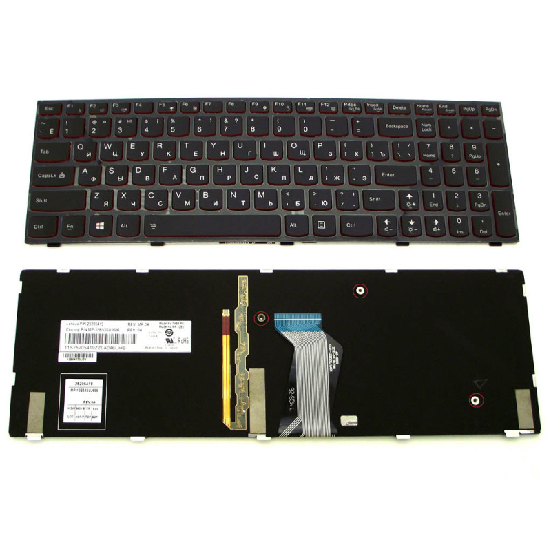 Клавіатура для LENOVO IdeaPad Y500 Y510P Y500N Y590 Y590N MP-12B53USJ686 25205408 9Z.N5SBC 40U 25205475 12B53USJ686 N5SBC Клавіатура для LENOVO IdeaPad Y500 Y510P Y500N Y590 Y590N MP-12B53USJ686 25205408 9Z.N5SBC 40U 25205475 12B53USJ686 N5SBC