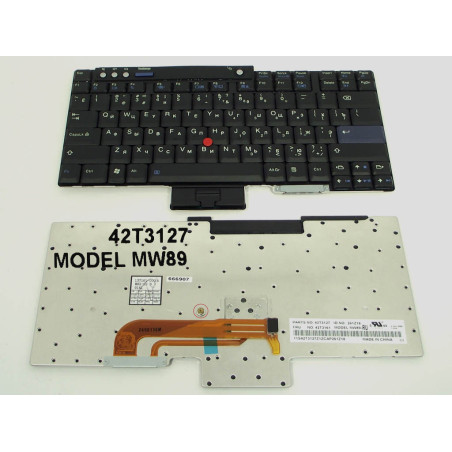 Клавіатура для Lenovo ThinkPad T60 T61 T500 T400 R500 R400 R60 R61 Z60 Z61 42T3127 MW89 Z60m R60e Z60t R60i Z61e R61i Z61m Z61p