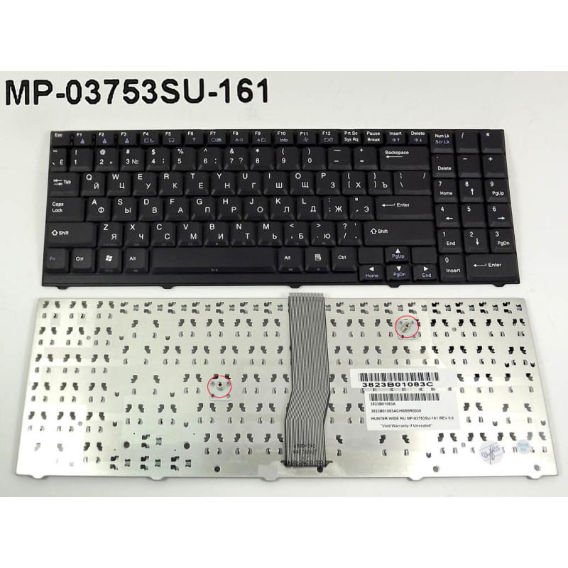 Клавиатура LG R500 S510 3823BA0363ACHI07380 MP0375 MP-03753SU-161 03753SU