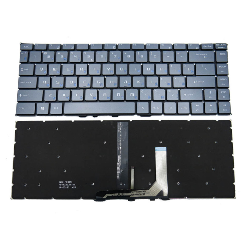 Клавиатура для MSI GS65 GF63 GF65 8SE 8SG 8SF Stealth GS65VR MS-16Q2 MS-16Q1 NSK-FDABN_B00 P-180402-2 180402 16Q2 16Q1 FDABN