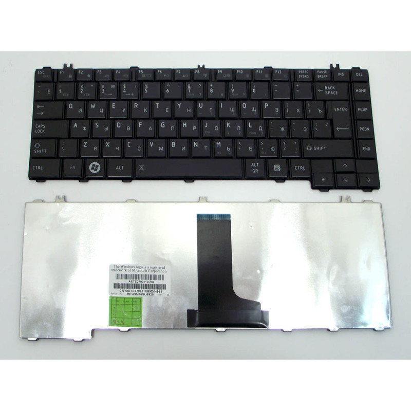Клавиатура для Toshiba NSK TM0GV TM0GQ TM0SV 9Z.N4VGV.00R 9Z.N4VGQ.00R 9Z.N4VSV.00R 6037B049208 AETE2700010-RU MP-09M73SU-6920