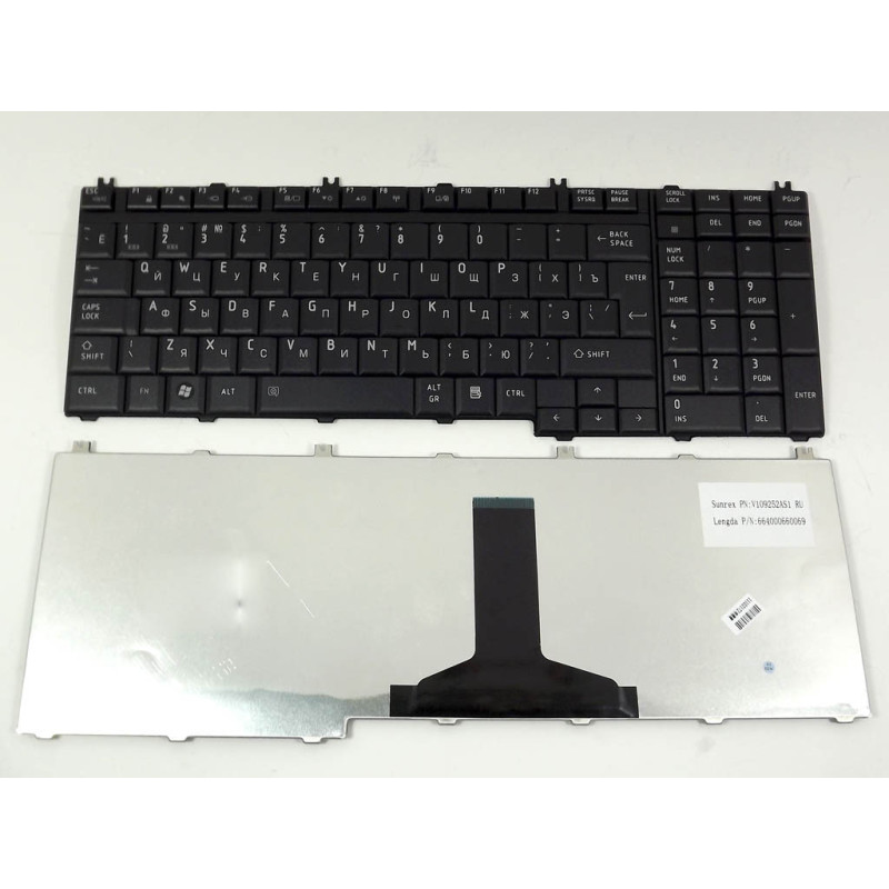 Клавіатура для Toshiba A000048090 V101602AK1 A000048100 AEBD3U00040 AEBD3U00050 AEBD3U00150 AETZ1U0001 AETZ1U0011 AETZ1U0021