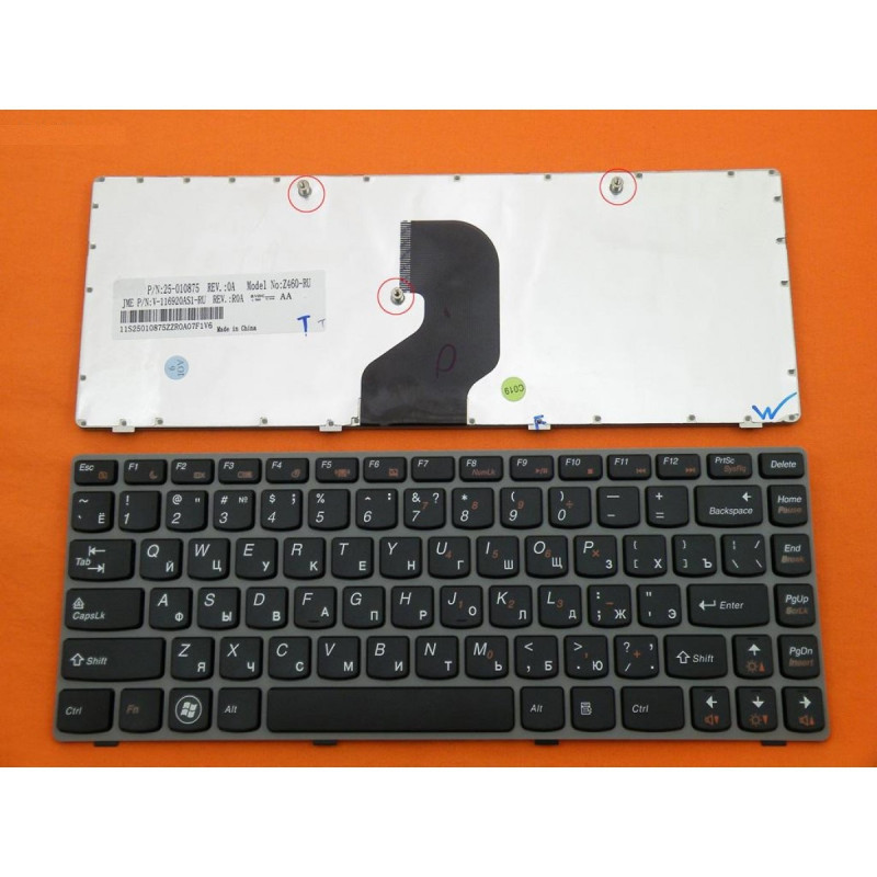 Клавиатура Lenovo Ideapad Z450 Z460 Z460A Z460G 25-010886 25010886 V-116920AS1-RU Z460-RU MP-10A23RU-686 Клавиатура Lenovo Ideapad Z450 Z460 Z460A Z460G 25-010886 25010886 V-116920AS1-RU Z460-RU MP-10A23RU-686