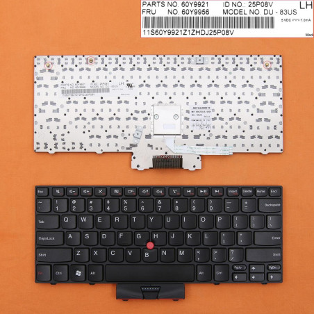 Клавиатура Lenovo Thinkpad X100E X120E US черная с поинтстиком