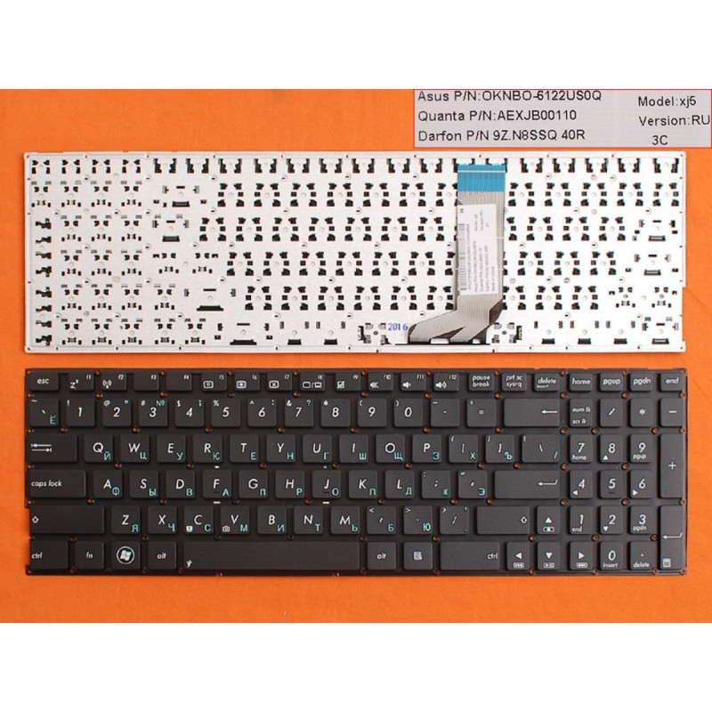 Клавіатура ASUS A556U A556UA A556UB A556UF A556UJ A556UR A556UV A556 X556 R558 OKNBO-6122US0Q AEXJB00110 9Z.N8SSQ 40R Клавіатура ASUS A556U A556UA A556UB A556UF A556UJ A556UR A556UV A556 X556 R558 OKNBO-6122US0Q AEXJB00110 9Z.N8SSQ 40R