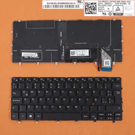 Клавиатура Dell XPS 13 9370 0K2NCP 06DKJ8 PK1320C1A06 NSK-EN0BC 03CM18 PK1320C2A00 DLM17B23USJ698 DLM17B2 DLM17B23US