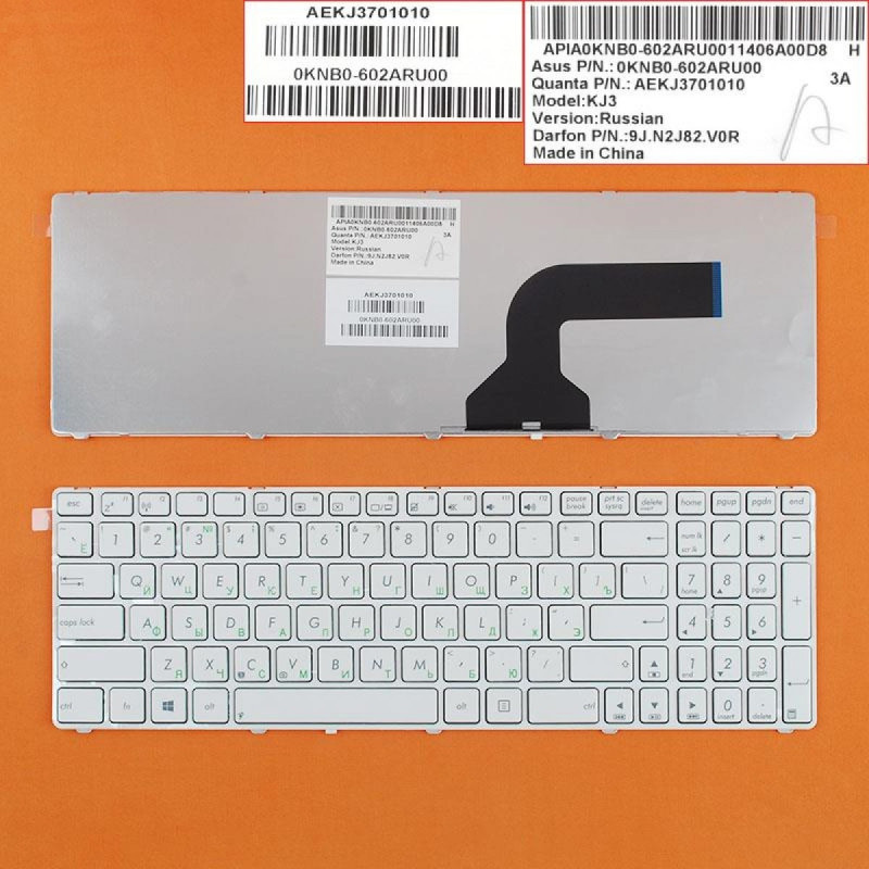Клавиатура Asus K52 G53 G60 G73 X55 X61 9J.N2J82.00R NSK-UG00R 9J.N2J82.20R 0KN0-FM1RU03 04GNV35KRU01-3 NSK-UG20R 0KN Клавиатура Asus K52 G53 G60 G73 X55 X61 9J.N2J82.00R NSK-UG00R 9J.N2J82.20R 0KN0-FM1RU03 04GNV35KRU01-3 NSK-UG20R 0KN