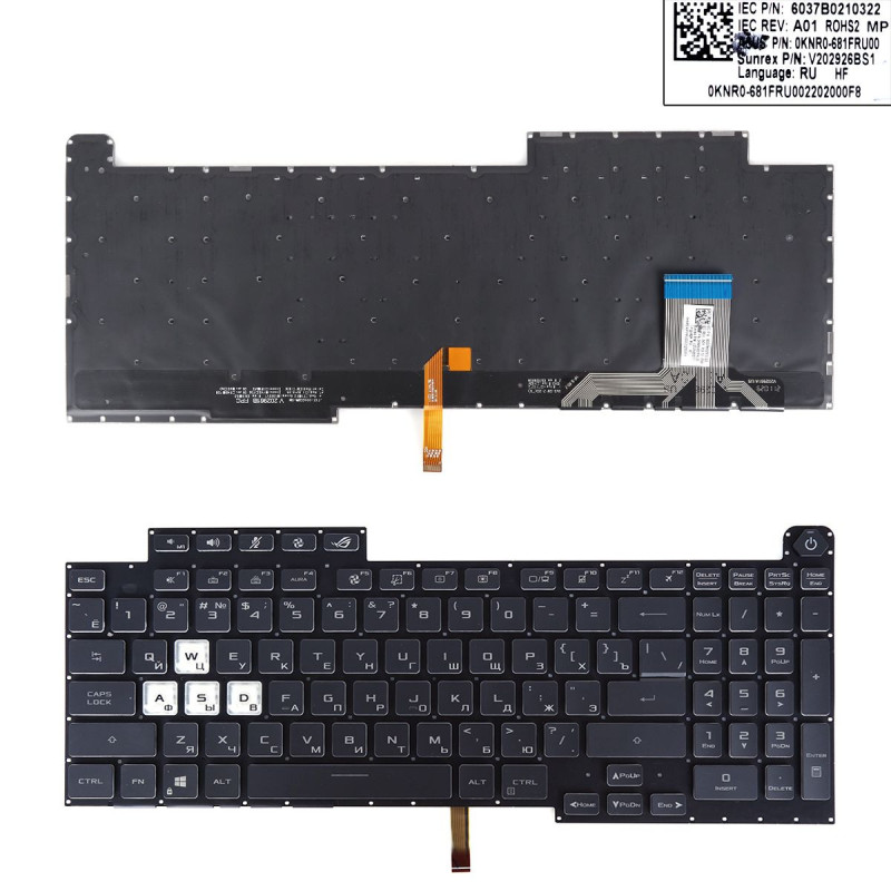 Клавиатура Asus ROG Strix G17 G713QY G713QR G713QE G713Q 6037B0210322 0KNR0-681FRU00 V202926BS1 6037B0210301 0KNR0-68 Клавиатура Asus ROG Strix G17 G713QY G713QR G713QE G713Q 6037B0210322 0KNR0-681FRU00 V202926BS1 6037B0210301 0KNR0-68