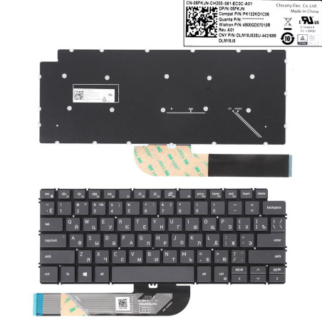 Клавиатура Dell Inspiron/Vostro 14 5401 5402 3400 3401 5490 5390 5391 7490 DLM18J5 05FKJN PK132KD1C06 490.0GD07.0D0V