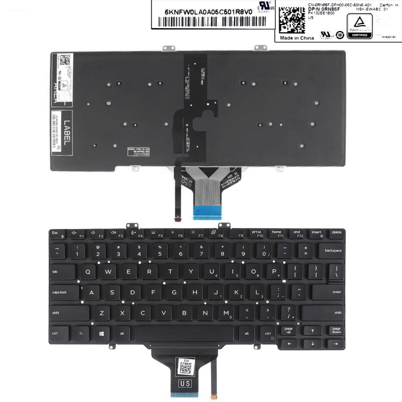 Клавиатура Dell Latitude 3400 5400 5401 5410 7400 7410 0RN86F PK132EE1B00 NSK-EWABC 9Z.NFWBC.A01 9ZNFWBCA01 Клавиатура Dell Latitude 3400 5400 5401 5410 7400 7410 0RN86F PK132EE1B00 NSK-EWABC 9Z.NFWBC.A01 9ZNFWBCA01