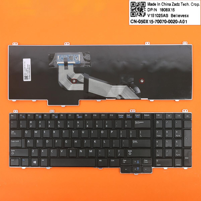 Клавиатура Dell Latitude E5540 PK130WR1B16 NSK-LE1BC 09R8FR Клавиатура Dell Latitude E5540 PK130WR1B16 NSK-LE1BC 09R8FR