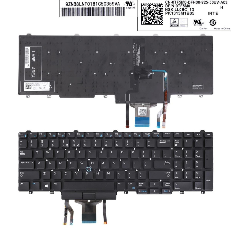 Клавиатура Dell Latitude E5550 E5570 E5580 E5590 Precision 3510 3520 3530 NSK-LL0BC 02R2P6 CN-02R2P6-65890-74H-50UO-A Клавиатура Dell Latitude E5550 E5570 E5580 E5590 Precision 3510 3520 3530 NSK-LL0BC 02R2P6 CN-02R2P6-65890-74H-50UO-A