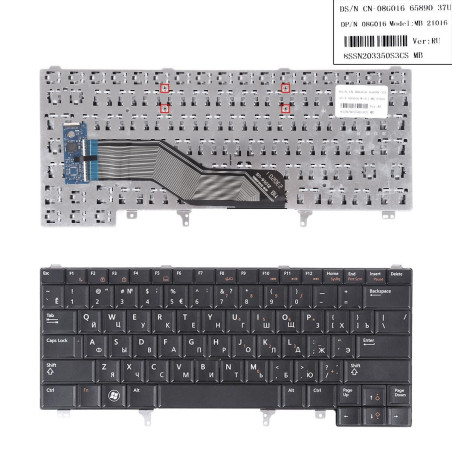 Клавиатура Dell Latitude E6420 E5420 E6220 E6320 E6430 9Z.N5MUF.A0R 9ZN5MUFA0R 0YKC2W 550118S00-035-G