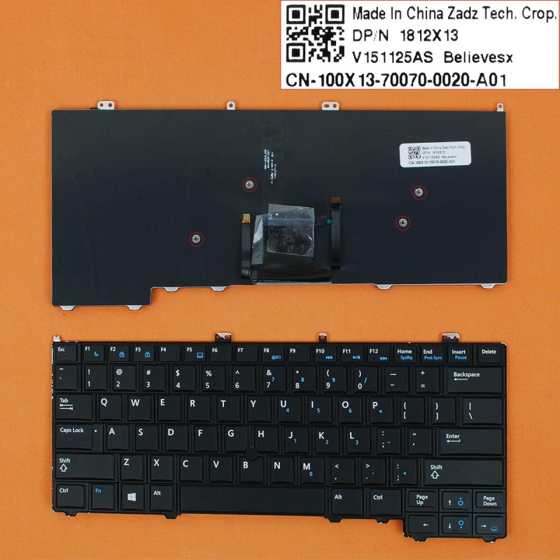 Клавиатура Dell Latitude E7440 E7420 E7240 1812X13 4P5PJ 04P5PJ 00K1C8 V141025AR1 PK130VM1A35 NSK-LADUC Клавиатура Dell Latitude E7440 E7420 E7240 1812X13 4P5PJ 04P5PJ 00K1C8 V141025AR1 PK130VM1A35 NSK-LADUC