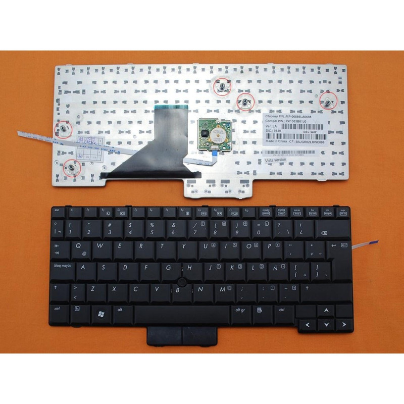 Клавиатура HP Compaq Elitebook 2530P MP-06886LA6698 PK1303B01J0 Клавиатура HP Compaq Elitebook 2530P MP-06886LA6698 PK1303B01J0