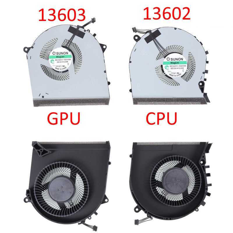 Вентилятор HP Omen 17-CB 17T-CB 12V CPU GPU MG75091V1-1C020-S9A, L62864-001 MG75091V1-1C010-S9A L57367-001