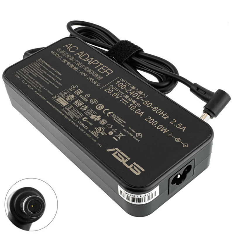 Блок живлення ASUS 20V 10A 200W для ноутбука 6.0*3.7 мм 6.0 3.7 зарядний пристрій адаптер мережевий адаптер 20 V 10 A 200 W