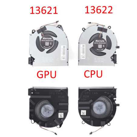 Вентилятор HP Victus 16-D 16T-D 16-E TPN-Q263 TPN-Q264 60W CPU GPU Fan M75721-001 NS75C06-20K19 M75723-001 NS75C06-20