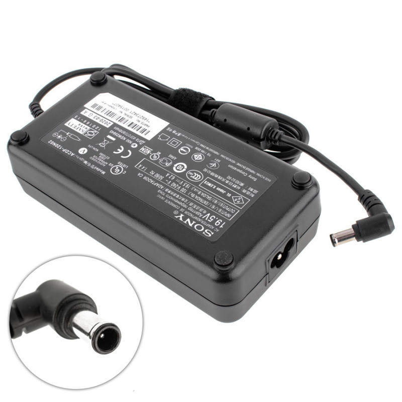 Блок живлення SONY 19.5v 6.15a 120w для ноутбука 6.5*4.4 мм 6.5 4.4 зарядне VGP - AC19V46 мережевий адаптер 19.5 V 6.15 A AC19V4
