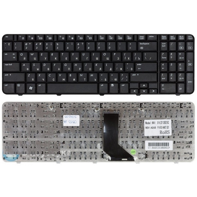 Клавиатура HP Compaq Presario CQ60 G60 NSK-HAA0R 9J.N0Y82.A0R 9JN0Y82A0R AT6B 20150318057