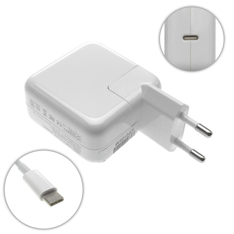 Блок живлення APPLE 30w ля ноутбука TYPE - C зарядний пристрій адаптер мережевий адаптер TYPE C 30 W A1882