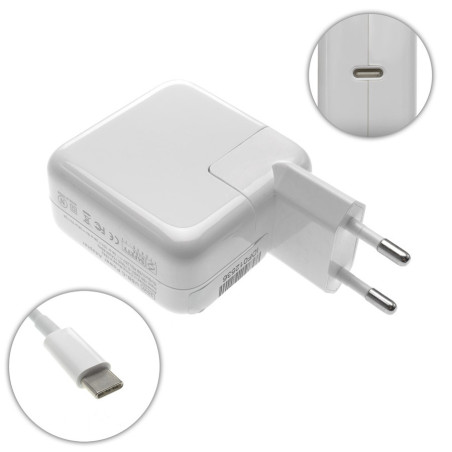 Блок живлення APPLE 30w ля ноутбука TYPE - C зарядний пристрій адаптер мережевий адаптер TYPE C 30 W A1882