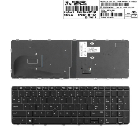 Клавиатура HP EliteBook 755 G3 850 G3 850 G4 ZBook 15u G3 G4 822579-001 821156-001 6037B0112735 HPM14N5 SN9145PS1