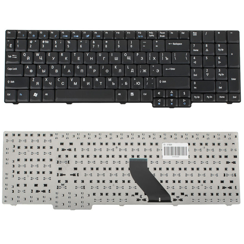 Клавиатура для ACER ноутбука совместима с моделями AS 6530 6930 7000 9300 TM 5100 7320 EX 5235 7220 eMachines E528