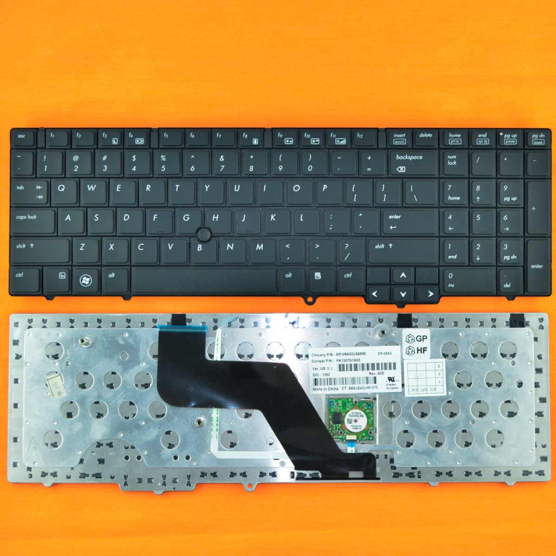 Клавиатура HP EliteBook 8540 8540P 8540W PK1307G1A00 PK1307G1A06 PK1307G2A06 V103202CS1 MP-09A83US6698 595790-001 595