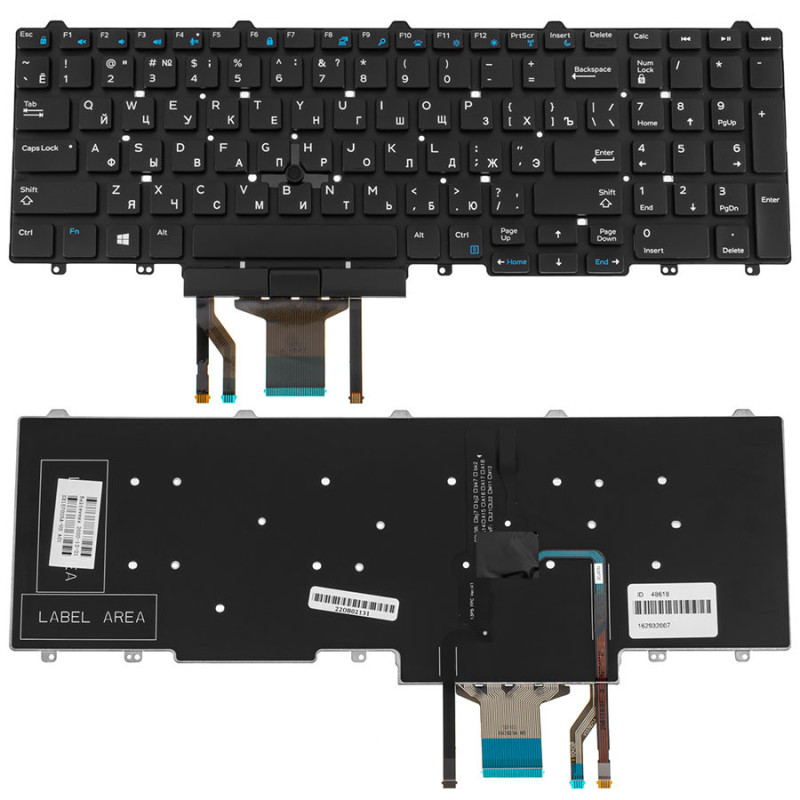 Клавиатура для DELL ноутбука совместима с моделями Latitude E5550 E5570