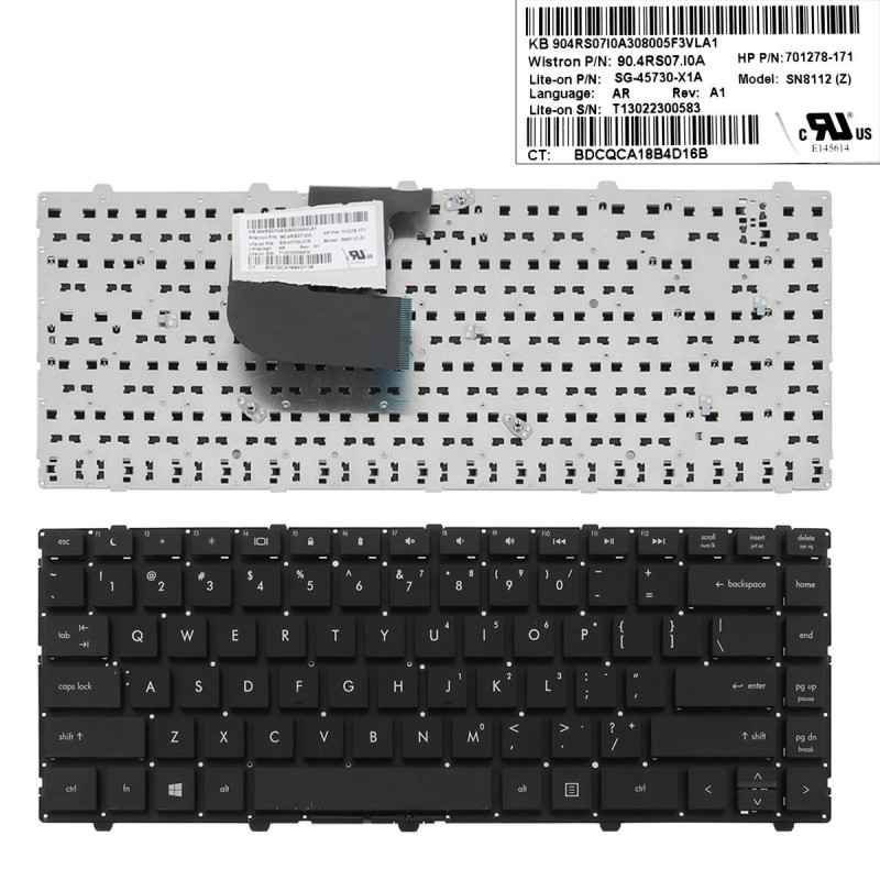 Клавиатура HP ProBook 4340S 4341S 4441S 9Z.N7VSW.001 CH0SW 701278-171 701278-001 701278-251 SN8112 90.4RS07.I0A SG-45