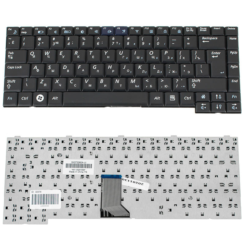 Клавіатура для SAMSUNG ноутбука сумісна з моделями P500 P510 P560 R39 R40 R41 R58 R60 R70 R503 R505 R508 R509 R510 R560