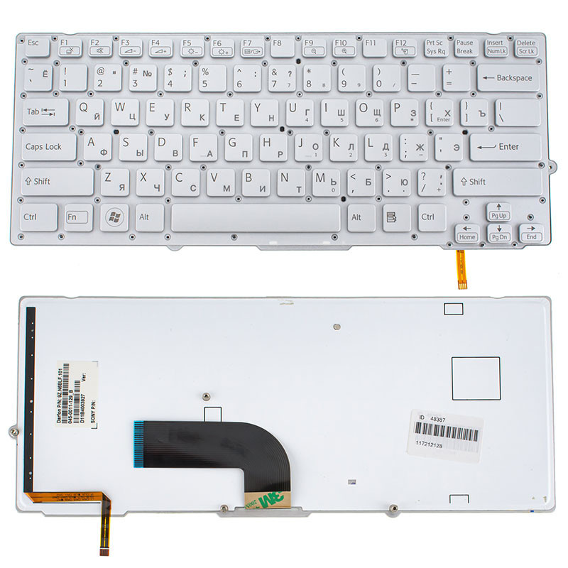 Клавіатура для SONY ноутбука сумісна з моделями VPC SB VPC SD VPC - SB VPC - SD