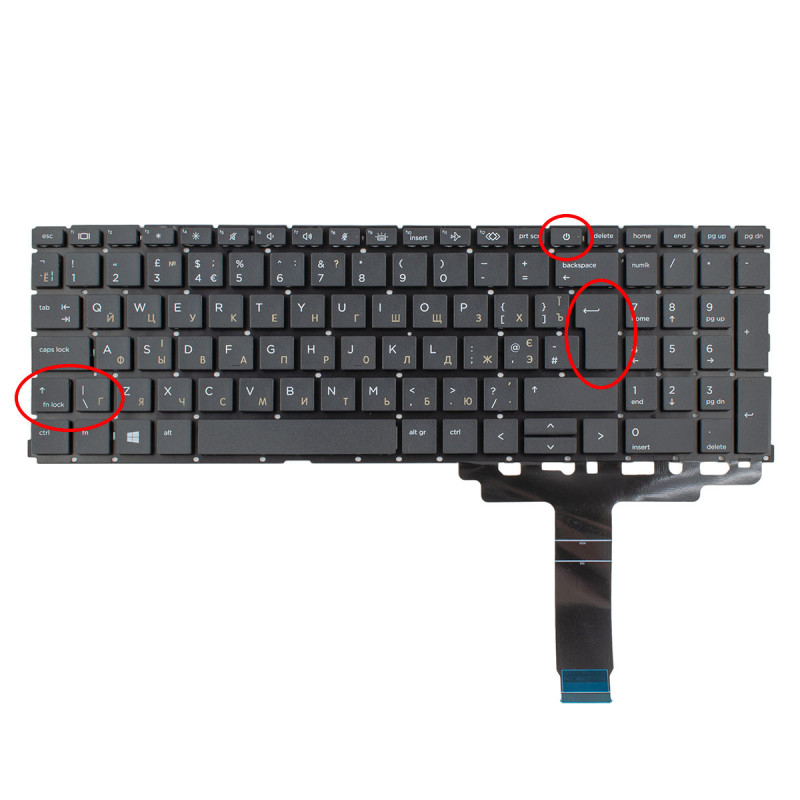 Клавиатура HP Probook 450 455 455R 650 655 G8 X8QCSG-A4310-XUA X8QCSGA4310XUA SN6195BL m21741-251 m21741251