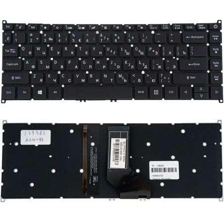 Клавіатура для ACER ноутбука сумісна з моделями AS A314 - 33 A314 33