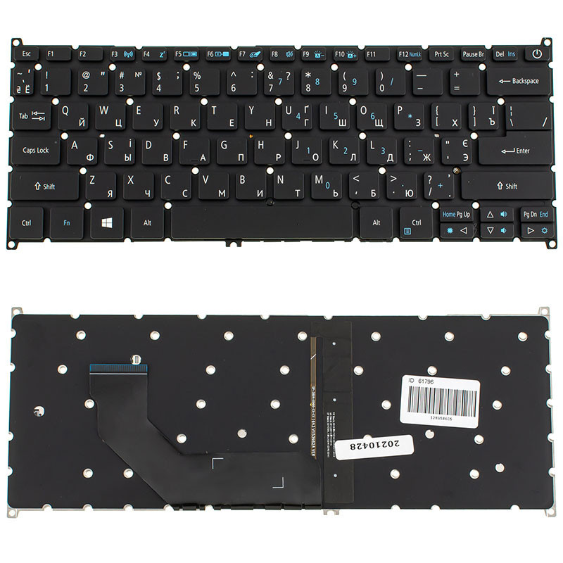 Клавіатура для ACER ноутбука сумісна з моделями AS SF514 - 51 SF514 51