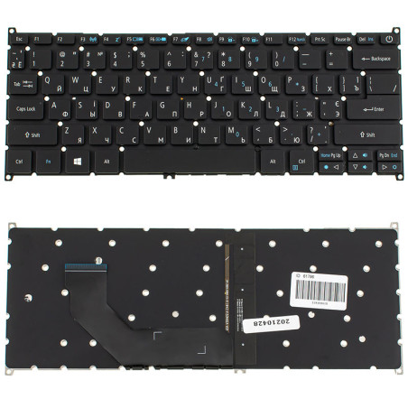 Клавиатура для ACER ноутбука совместима с моделями AS SF514-51 SF514 51