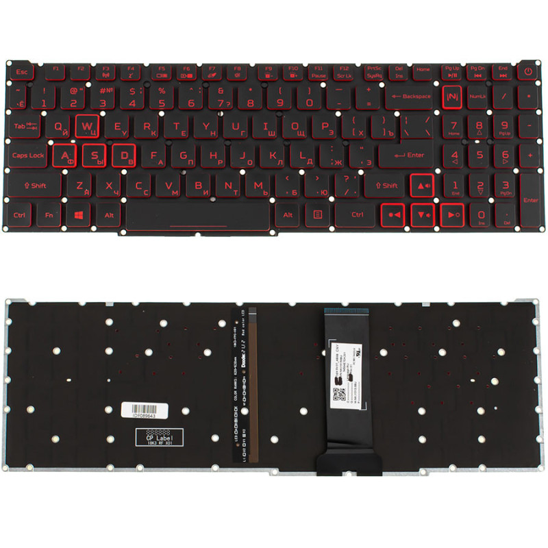 Клавиатура для ACER ноутбука совместима с моделями Nitro AN515-54 AN515 54