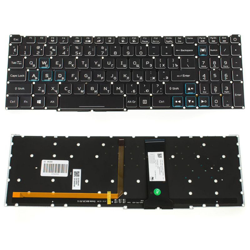 Клавиатура для ACER ноутбука совместима с моделями Nitro AN515-54 AN515 54 Клавиатура для ACER ноутбука совместима с моделями Nitro AN515-54 AN515 54