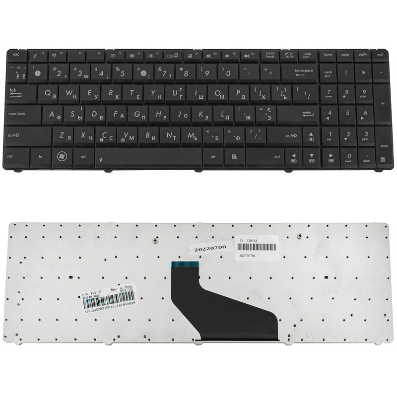 Клавіатура для ASUS ноутбука сумісна з моделями A53U A53Ta K53Be K53U K53Z K53Ta K73Be K73Ta X53Be X53Ta X53U X73Ta