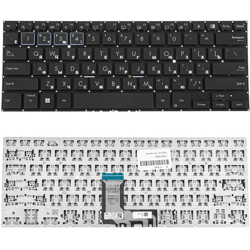 Клавиатура для ASUS ноутбука совместима с моделями B5402