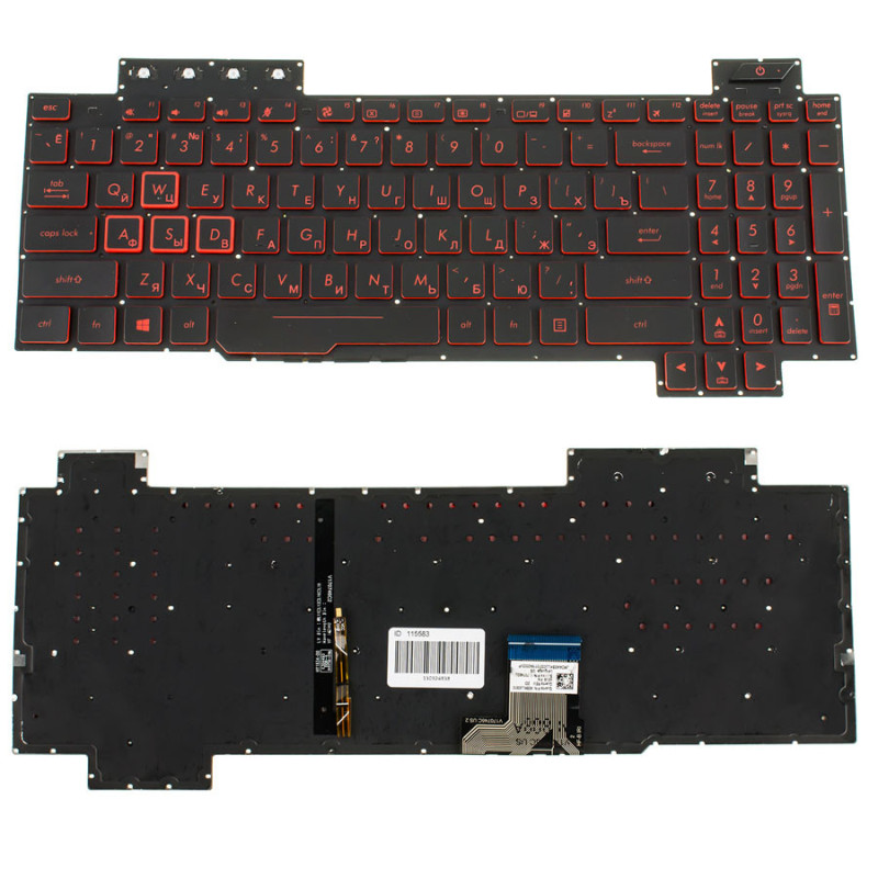 Клавиатура для ASUS ноутбука совместима с моделями FX505 Клавиатура для ASUS ноутбука совместима с моделями FX505